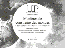 Université populaire. How to build worlds