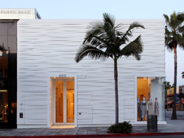 Woven metal facade for Missoni store in Los Angeles