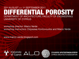 DIFFERENTIAL POROSITY Workshop – Department of Architecture